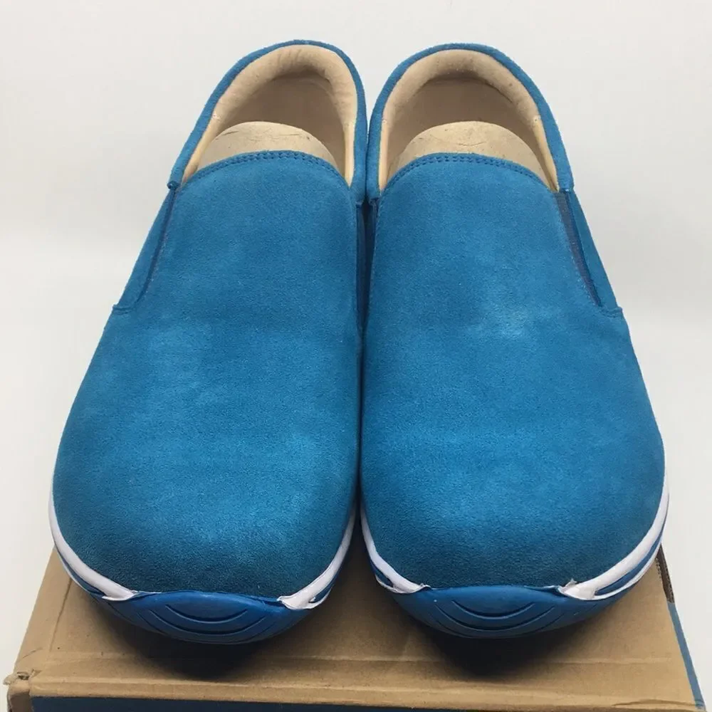 NIB Alegria Men’s Aaron Blur Suede Slip On Shoes - Size 47 EU 13 US